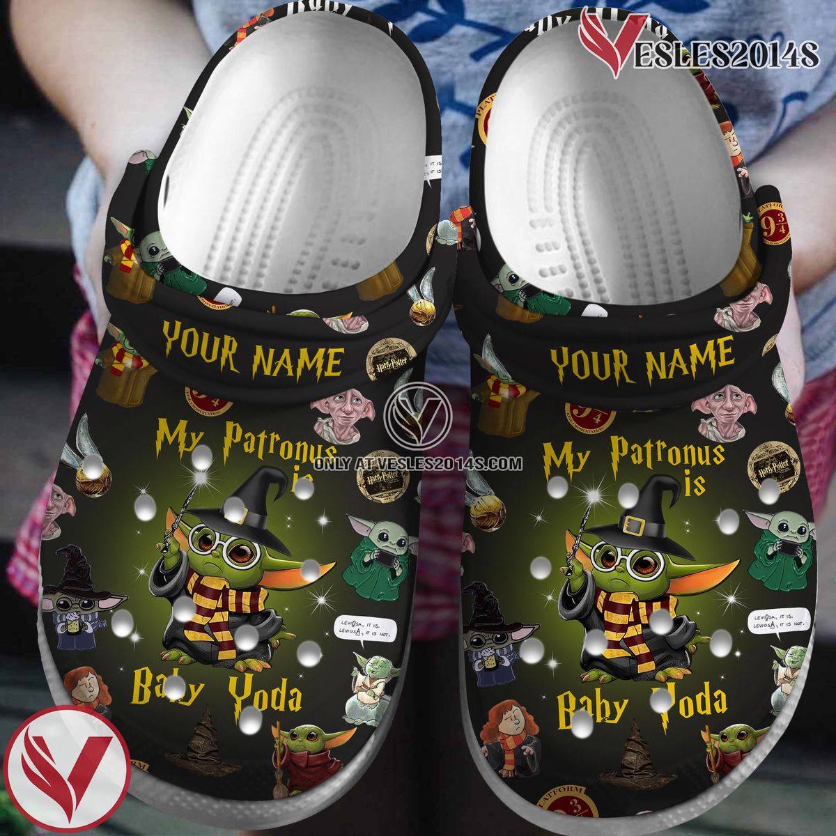 Baby Yoda Star Wars Movie Crocs Crocband Clogs Shoes Comfortable For Men Women and Kids Style 6 - Vesles2014S