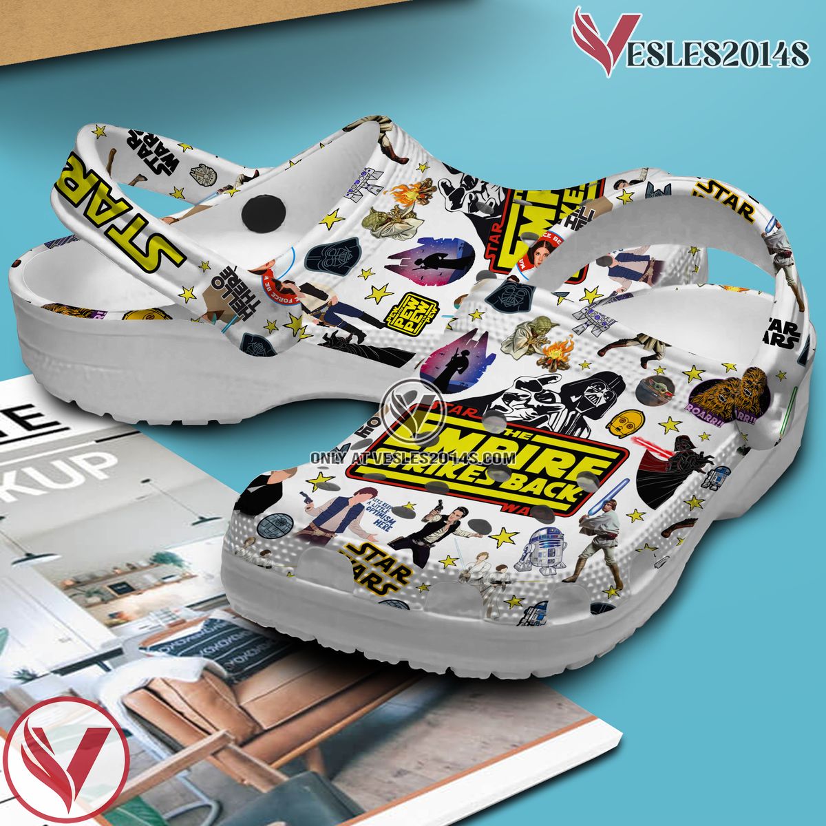 Baby Yoda Star Wars Movie Crocs Crocband Clogs Shoes Comfortable For Men Women and Kids Style 7 - Vesles2014S 2