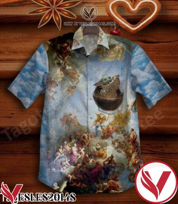Baby Yoda The Apotheosis Of Hercules Hawaiian Shirt, Unique Gifts For Friends - Vesles2014S 1