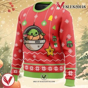 Baby Yoda Ugly Christmas Sweater, Unique Christmas Gift For Fans - Vesles2014S 1