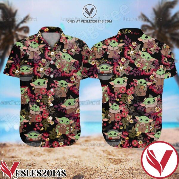Baby Yoda Vintage Hawaiian Shirt, Unique Gifts For Friends - Vesles2014S 1