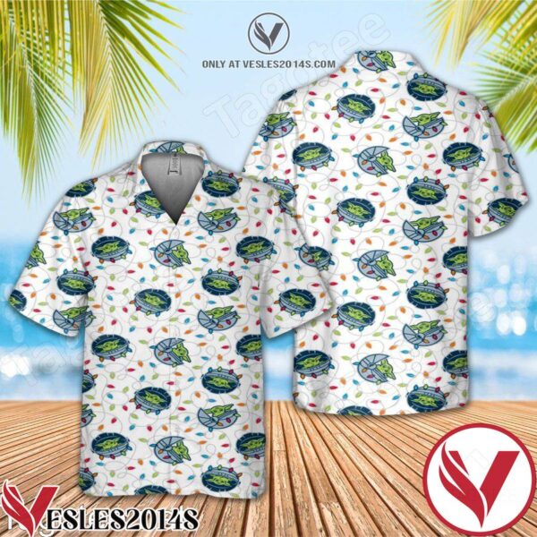 Baby Yoda White Pattern Hawaiian Shirt, Unique Gifts For Friends - Vesles2014S 1