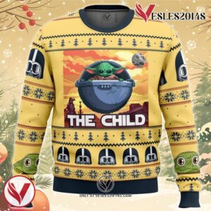 Baby Yoda the Child Mandalorion Star Wars Ugly Christmas Sweater, Unique Christmas Gift For Fans - Vesles2014S