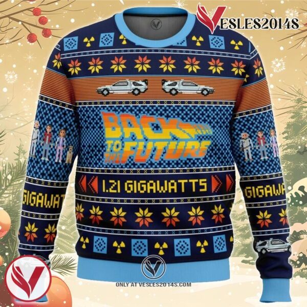 Back To The Future Ugly Christmas Sweater, Unique Christmas Gift For Fans - Vesles2014S