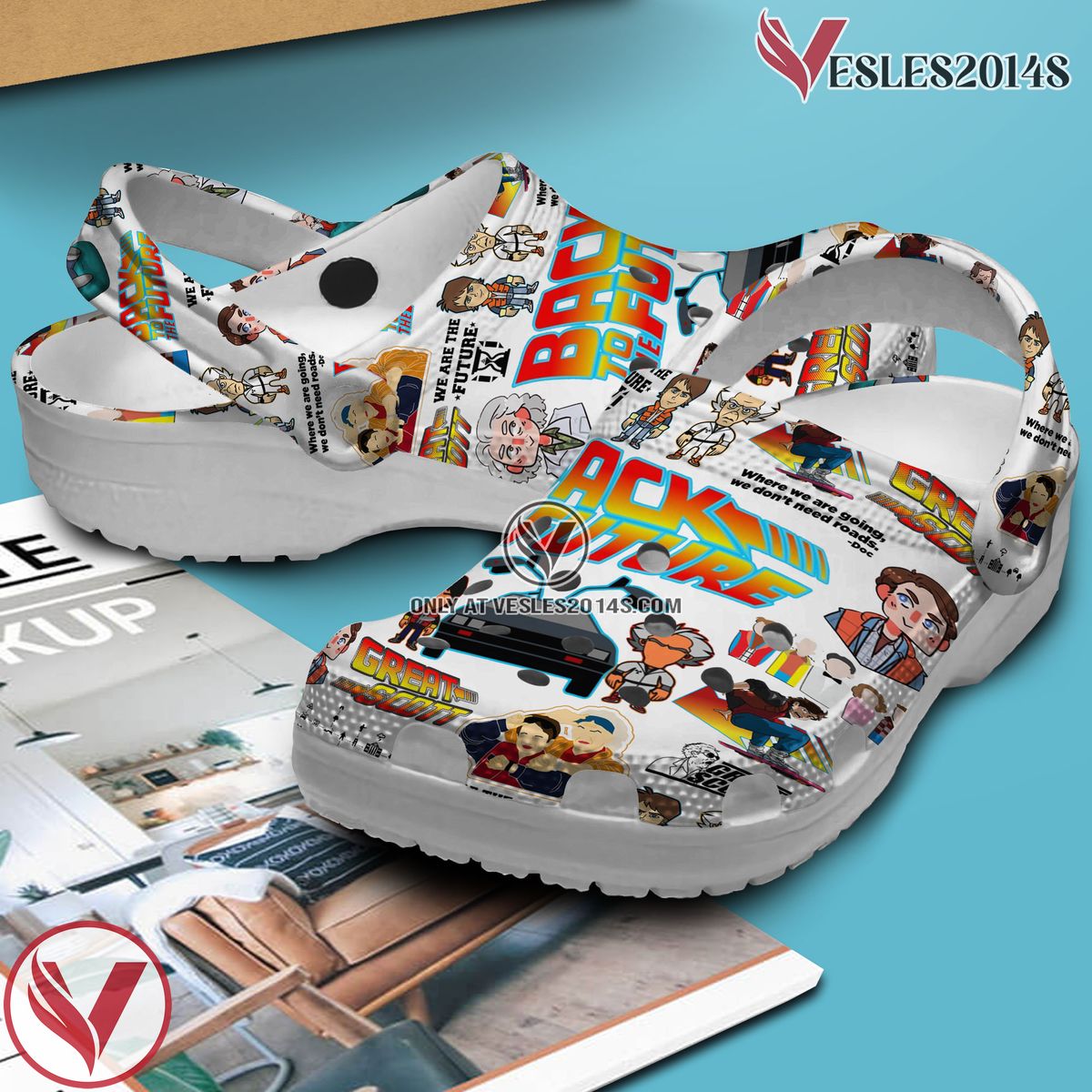 Back to the Future Movie Crocs Crocband Clogs Shoes Comfortable For Men Women and Kids c8n - Vesles2014S 2