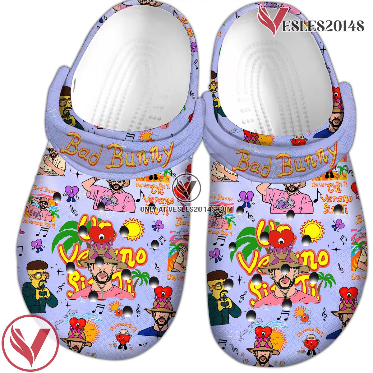 Bad Bunny Music Crocs Crocband Clogs Shoes, Unique Gifts For Fans Style 20 - Vesles2014S