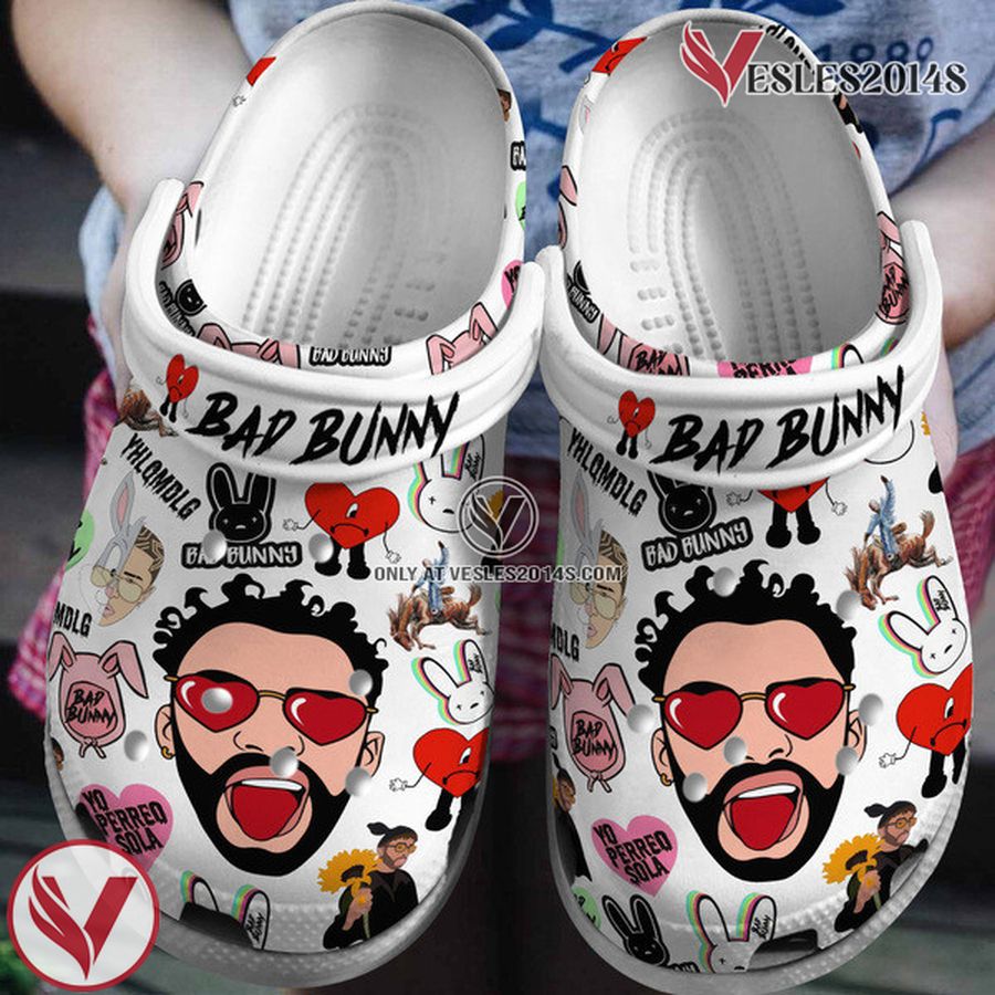 Bad Bunny Music Crocs Crocband Clogs Shoes, Unique Gifts For Fans Style 24 - Vesles2014S