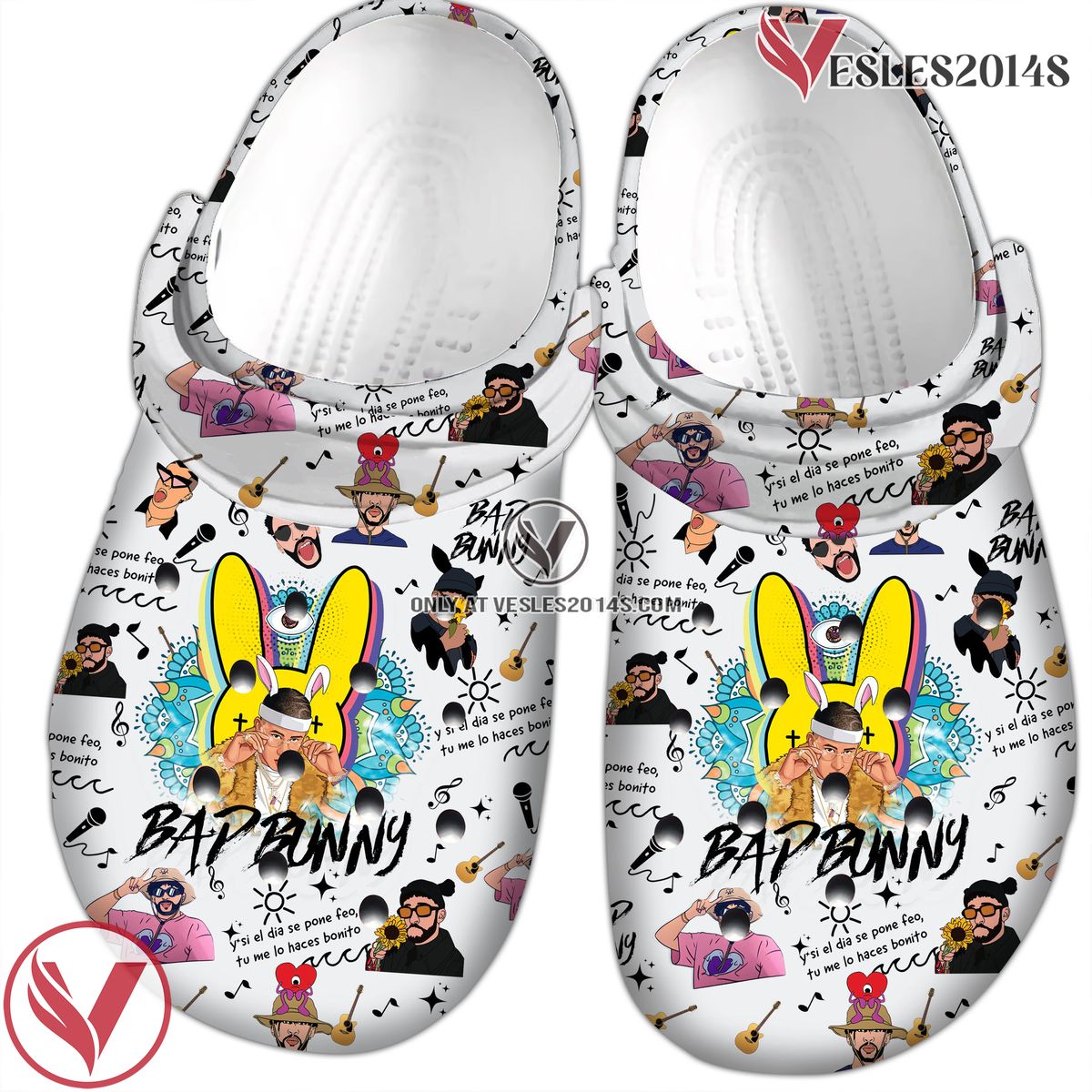 Bad Bunny Music Crocs Crocband Clogs Shoes, Unique Gifts For Fans Style 33 - Vesles2014S 4