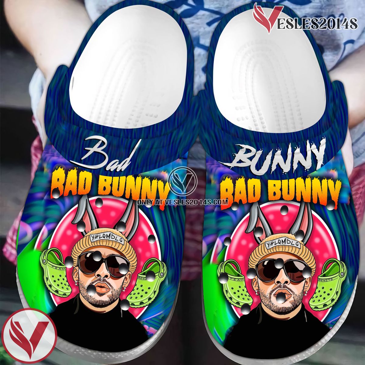 Bad Bunny Music Crocs Crocband Clogs Shoes, Unique Gifts For Fans Style 6 - Vesles2014S