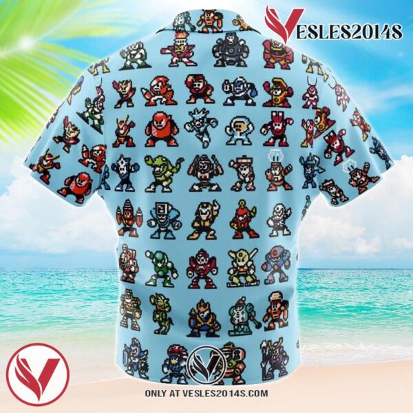 Badguys Mega Man Hawaiian Button Up Shirt, Perfect Gifts For Anime Lovers - Vesles2014S 1