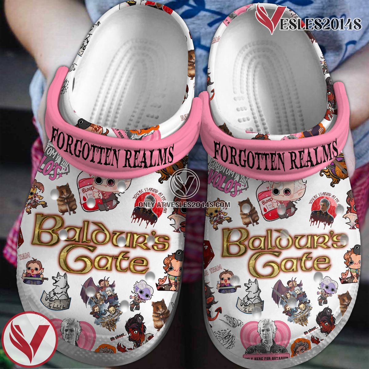 Baldur’s Gate Movie Crocs Crocband Clogs Shoes Comfortable For Men Women and Kids - Vesles2014S