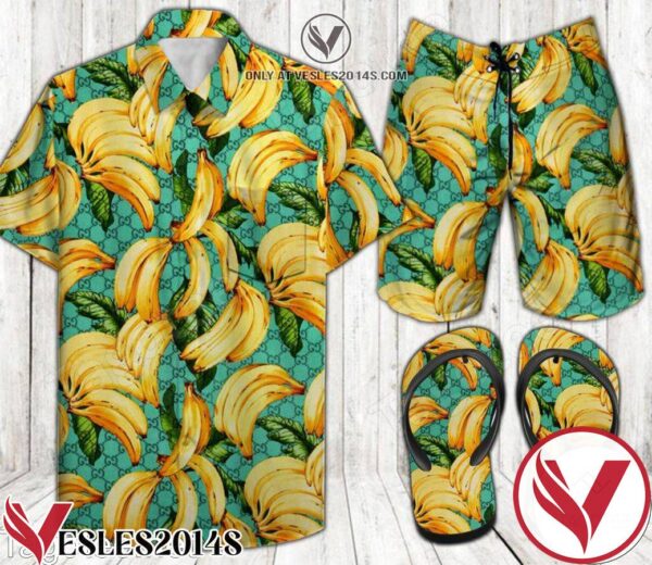Banana Combo Hawaiian Shirt, Beach Shorts And Flip Flop, Unique Gifts For Friends - Vesles2014S 1
