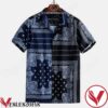 Bandana Print Black And Navy Hawaiian Shirt, Unique Gifts For Friends - Vesles2014S 1