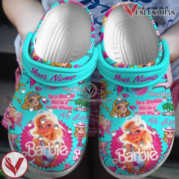 Barbie Cartoon Crocs Crocband Shoes Clogs Custom Name For Men Women and Kids, Unique Gift From  Vesles2014S
