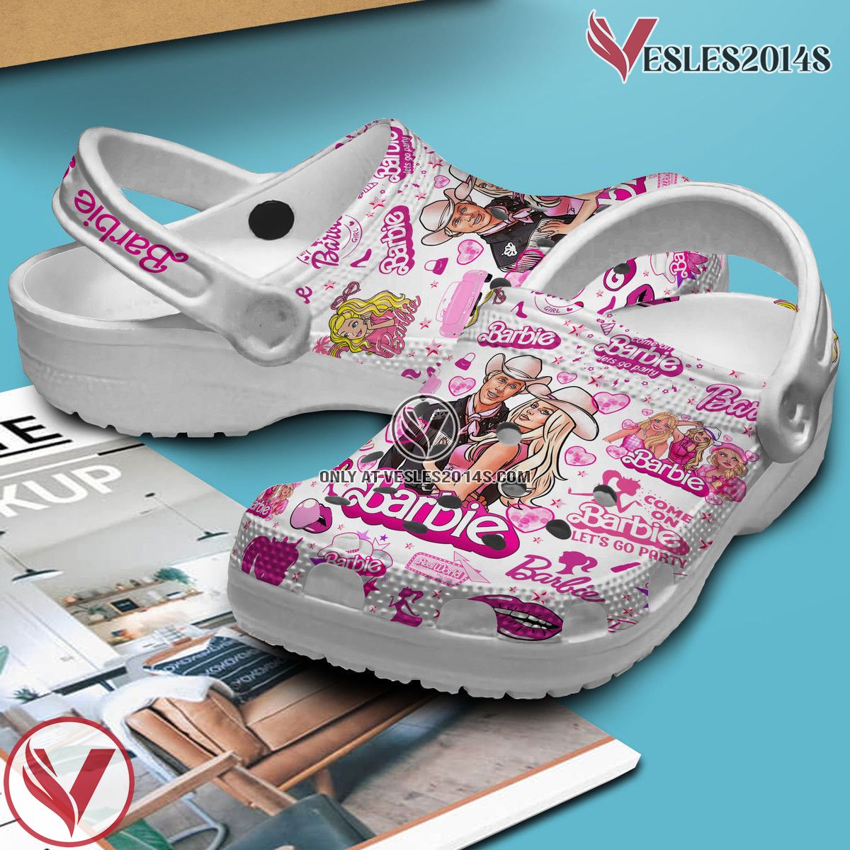 Barbie Movie Cartoon Crocs Crocband Clogs Shoes Comfortable For Men Women and Kids Style 2 - Vesles2014S 2