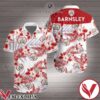 Barnsley Red Tropical Floral White Hawaiian Shirt, Unique Gifts For Friends - Vesles2014S 1