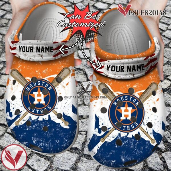 Baseball HAstros Personalized Watercolor New Clog Shoes, Unique Gift From  Vesles2014S