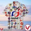 Baseball League Retro Logo White Hawaiian Shirt, Unique Gifts For Friends - Vesles2014S 1