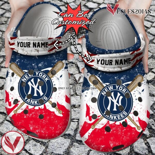 Baseball NY Yankees Personalized Watercolor New Clog Shoes, Unique Gift From  Vesles2014S