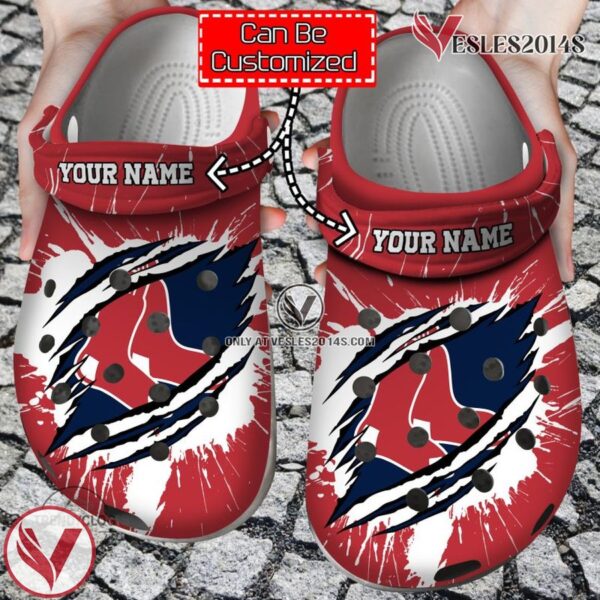 Baseball Personalized BRed Sox Ripped Claw Clog Shoes, Unique Gift From  Vesles2014S