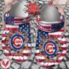 Baseball Personalized CCubs American Flag Breaking Wall Clog Shoes, Unique Gift From  Vesles2014S