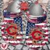 Baseball Personalized CReds American Flag Breaking Wall Clog Shoes, Unique Gift From  Vesles2014S