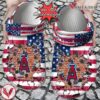 Baseball Personalized LA Angles American Flag Breaking Wall Clog Shoes, Unique Gift From  Vesles2014S
