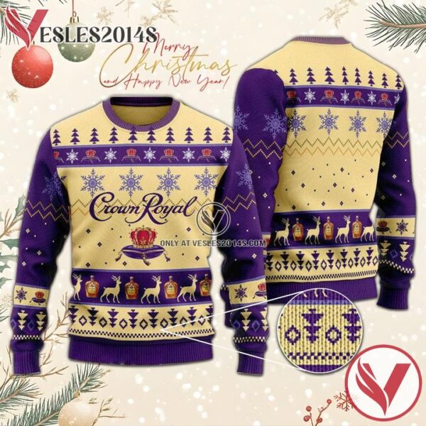 Basic Crown Royal Ugly Christmas Sweater, Unique Winter Outfits For Fans - Vesles2014S  1