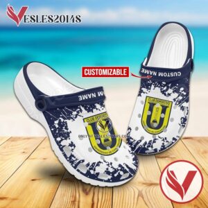 Basket UdeC Logo Crocs Clogs, Unique Footwear For Fans