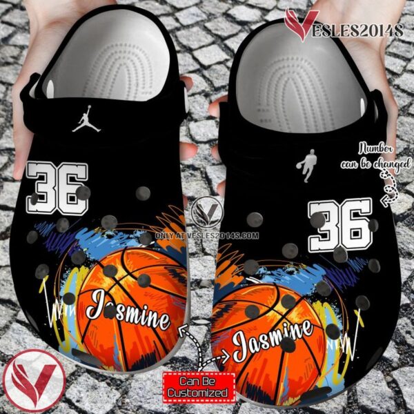 Basketball Basketball Personalized Lover Black Clog Shoes, Unique Gift From  Vesles2014S