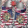 Basketball Personalized MBucks American Flag Breaking Wall Clog Shoes, Unique Gift From  Vesles2014S