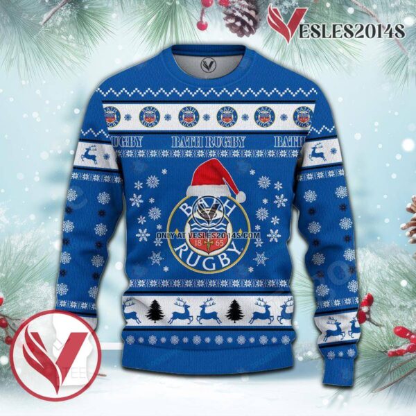 Bath Rugby Sport Ugly Christmas Sweater, Unique Gifts For Fans - Vesles2014aS 2