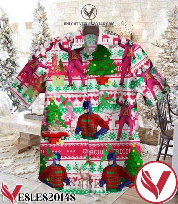 Batman And Joker Christmas Hawaiian Shirt, Unique Gifts For Friends - Vesles2014S 1