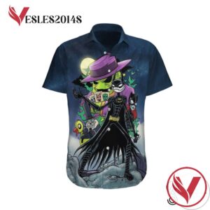 Batman Skeleton Halloween Casual Beach Full Printing Hawaiian Shirt Vesles2014S