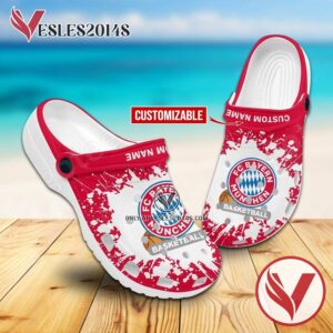 Bayern Munich Logo Crocs Clogs, Unique Footwear For Fans