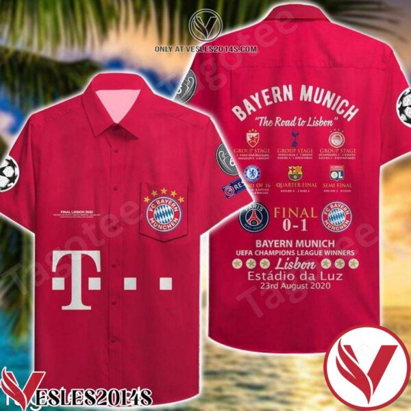 Bayern Munich The Road To Lisbon Uefa Champions League Winners Hawaiian Shirt, Unique Gifts For Friends - Vesles2014S 1