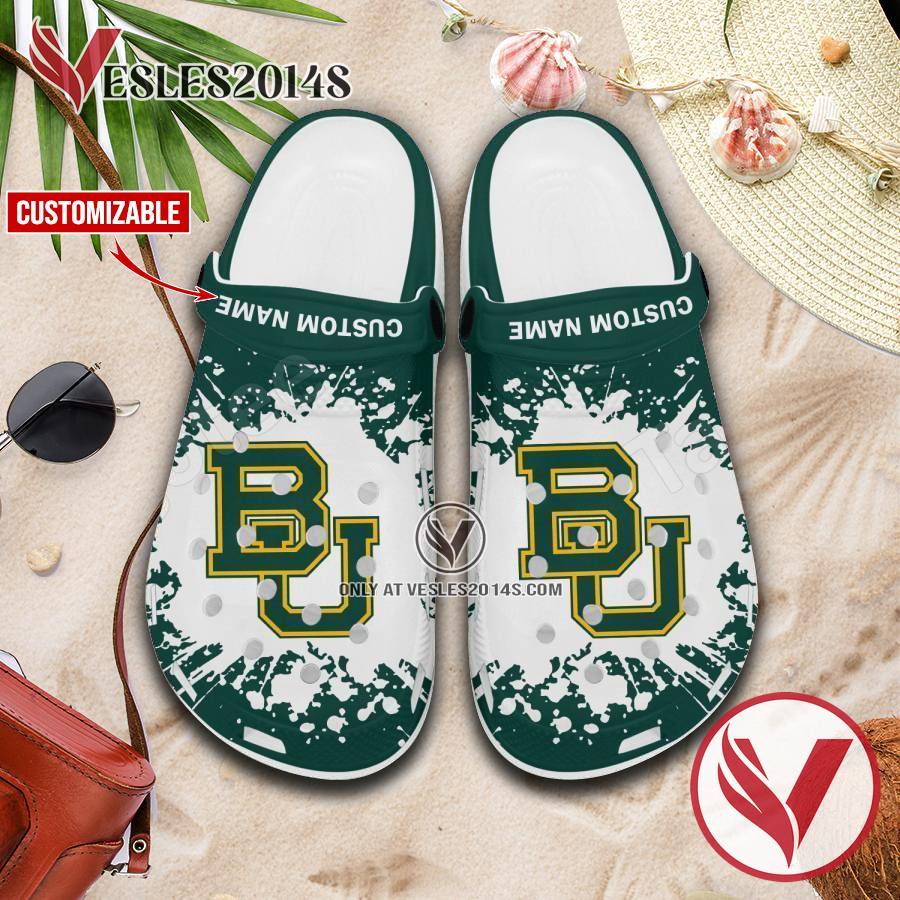 Baylor Bears Logo Custom Crocs Clogs, Unique Footwear For Fans 1