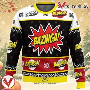 Bazinga The Big Bang Theory Ugly Christmas Sweater, Unique Christmas Gift For Fans - Vesles2014S