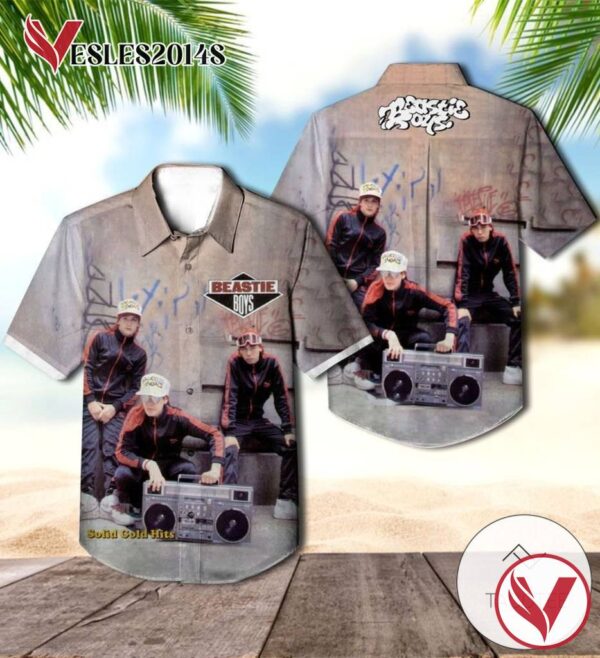 Beastie Boys Solid Gold Hits Album Cover Hawaiian Shirt, Best Gift For Music Lovers Vesles2014S