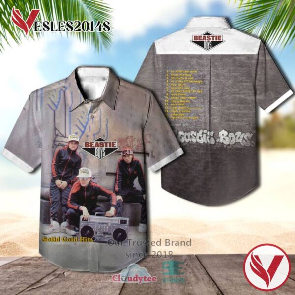 Beastie Boys Solid Gold Hits Album Hawaiian Shirt, Best Gift For Music Lovers Vesles2014S