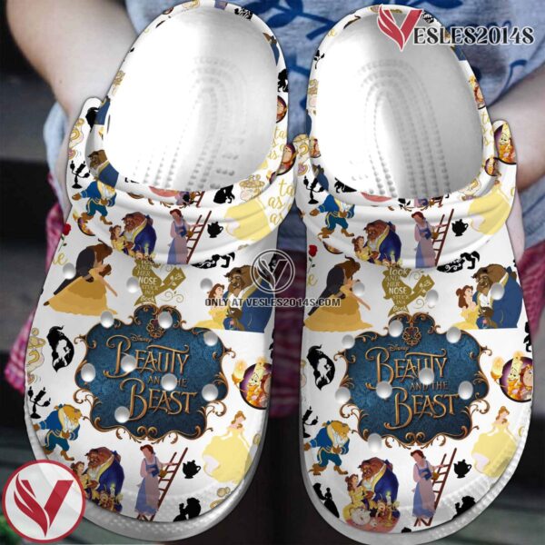 Beauty And The Beast Cartoon Crocs Crocband Clogs Shoes Comfortable For Men Women and Kids, Unique Gift From  Vesles2014S