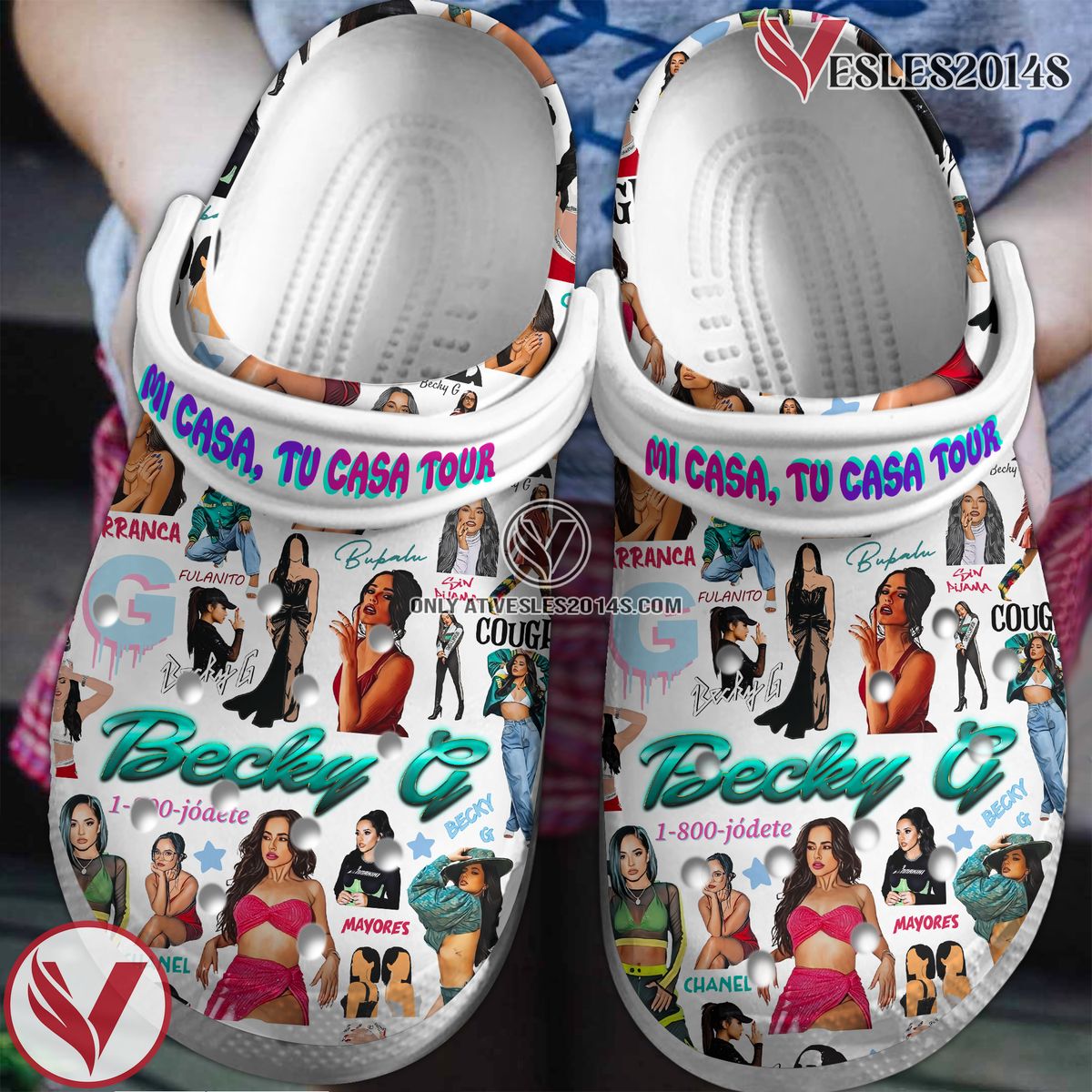 Becky G Music Crocs Crocband Clogs Shoes, Unique Gifts For Fans Style 2 - Vesles2014S