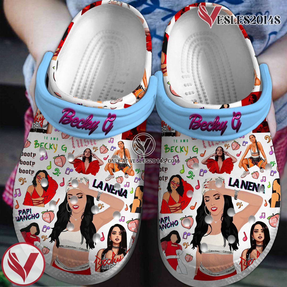 Becky G Music Premium Crocs Crocband Clogs Shoes, Unique Gifts For Fans - Vesles2014S