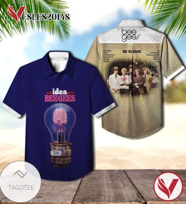 Bee Gees Idea Album Cover Hawaiian Shirt, Best Gift For Music Lovers Vesles2014S