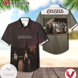 Bee Gees Living Eyes Album Cover Hawaiian Shirt, Best Gift For Music Lovers Vesles2014S