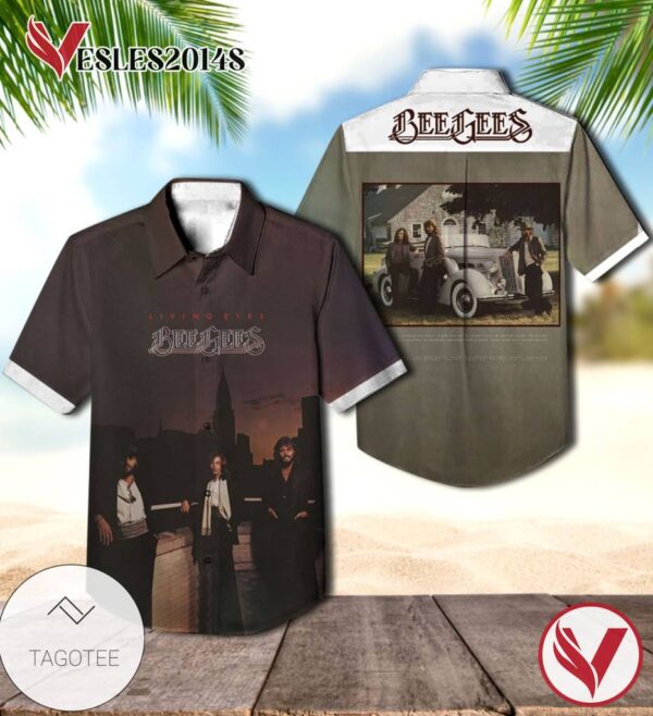 Bee Gees Living Eyes Album Cover Hawaiian Shirt, Best Gift For Music Lovers Vesles2014S