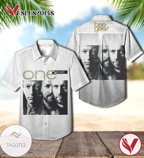 Bee Gees One Album Cover Hawaiian Shirt, Best Gift For Music Lovers Vesles2014S