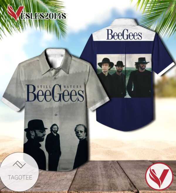 Bee Gees Still Waters Album Cover Hawaiian Shirt, Best Gift For Music Lovers Vesles2014S
