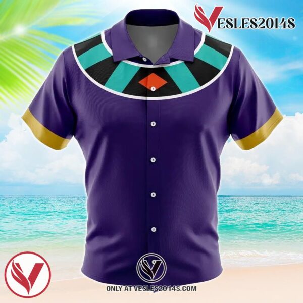 Beerus Dragon Ball Z Hawaiian Button Up Shirt, Perfect Gifts For Anime Lovers - Vesles2014S