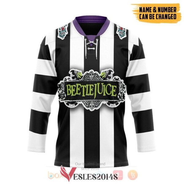 Beetlejuice Sandworm Custom Hockey Jersey, Trending Gifts For Fans - Vesles2014s